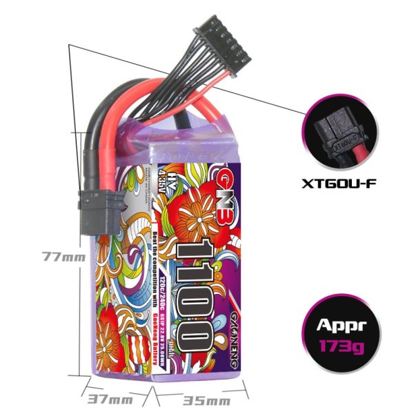 7369983bfcce08885889f5777ccc8f76.jpeg Gaoneng GNB 22.8HV 1100mAh 120C 6S Lipo Battery with XT60 Plug GNB1100/120-6SP