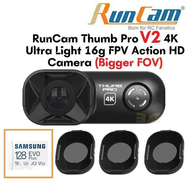 RunCam Thumb Pro V2 4K Ultra Light 16g FPV Action HD Camera (Bigger FOV) XJ532