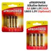e0bd58021770b8c119925fec69b80baa.jpeg 4Pcs ePROPOWER Alkaline Battery AA LR6 1.5V / AAA LR03 1.5V (Optional) MP-ePRO