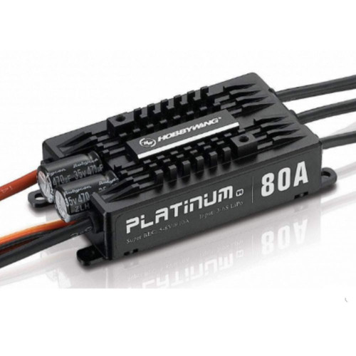 Hobbywing Platinum 80A V4 3-6S LiPo 450L&500 Class Heli/70 Class Airplane Sport HW80A