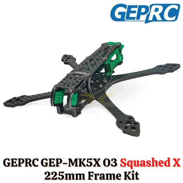 10ece03acb1a74109043ac654bfba0b4.jpeg GEPRC GEP-MK5X O3 Squashed X 225mm Standard Edition 5 Inch Freestyle Frame Kit GEP-MK5X-03