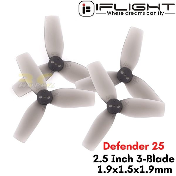 26c347a69c57144d156051e640b35485.jpeg iFlight Defender 25 2.5 Inch 3-Blade 1.9x1.5x1.9mm Hole Propellers (2pair/4pcs) DF2525