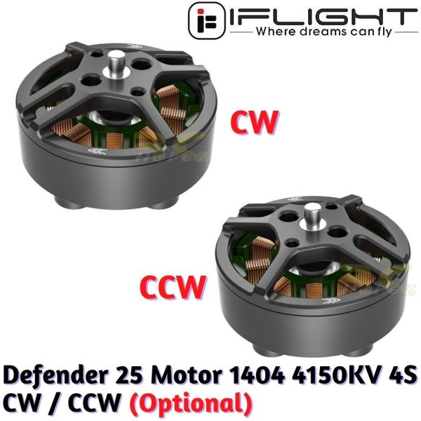 57767f23c6d7a705c3548377027aad01.jpeg iFlight Defender 25 Motor 1404 4150KV 4S CW/CCW (Optional) DF1404-41