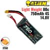b4fc523b39631499d95e39aaa9a3808e.jpeg Alienmodel 4S 14.8V 750mAh 80C Lipo Battery with XT30/XT60 Plug (Optional) AL750/80-4S