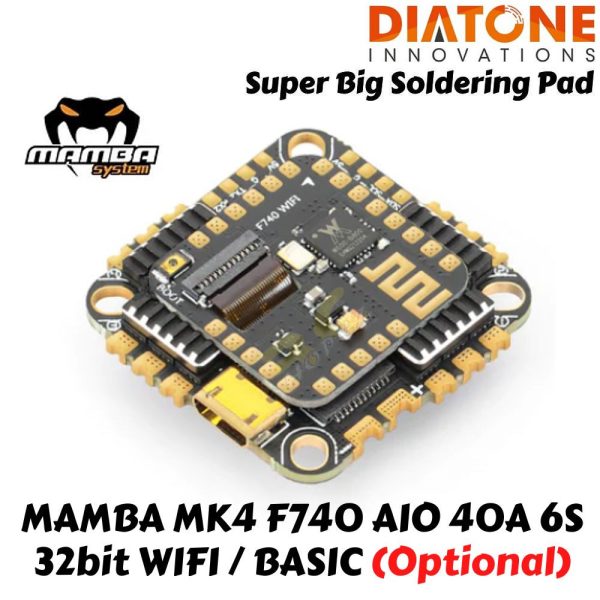 e3a1571e0aebad5a6cabbad49e9d92d2.jpeg Diatone MAMBA (25.5×25.5) MK4 F740 AIO 40A ESC 3-6S 32bit Dshot300/600 WIFI/BASIC (Optional) M-61000