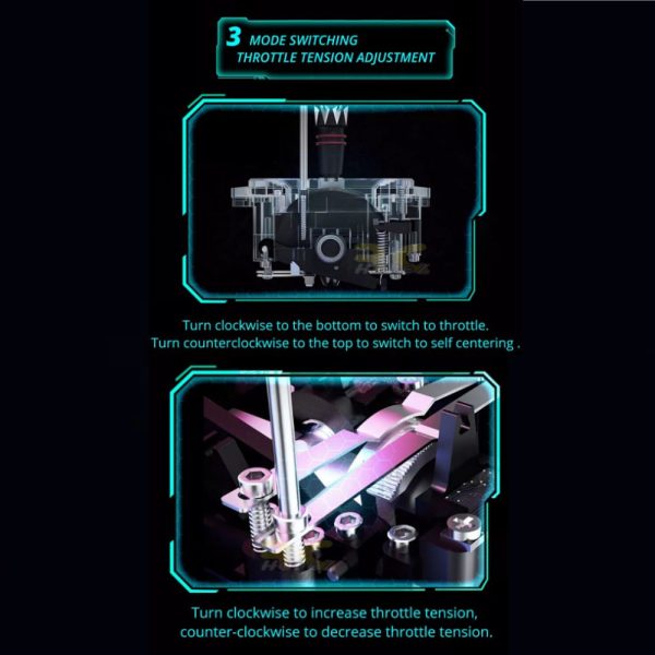 RadioMaster AG01 CNC Hall Gimbals for TX16S - Throttle & Centering (Set) TX-AG01