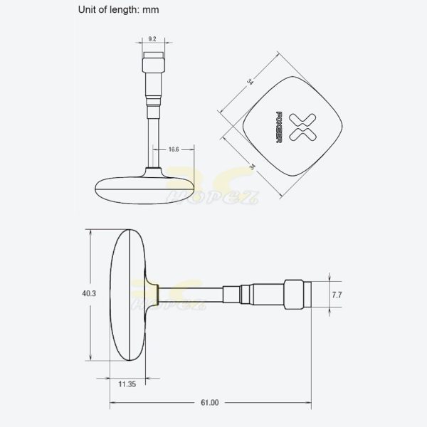 037bb23203ab3cfe98de9dca18e77da2.jpeg Foxeer Echo V2 2 5.8GHz 9dBi Patch Antenna LHCP/RHCP for FPV Racing Drone VTX/VRX Goggles Monitor XJ533