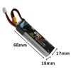 303dee758677adcafaf742deb0e89419.jpeg Alienmodel 2S HV 7.6V 650mAh 60C Lipo Battery with XT30 Plug AL650/60-2S