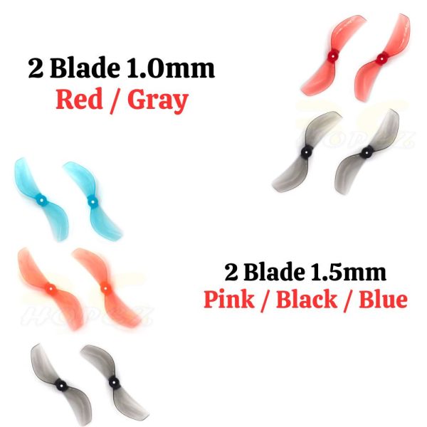 Gemfan 45-2 Blade / 45-3 Blade 45mm 1.0mm/1.5mm Hole (Optional) 4pair/8pcs Gem45