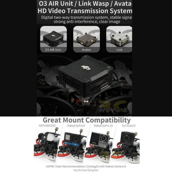 GEPRC CineLog20 HD w/DJI O3 Air Unit 100mm 2Inch 4S FPV Drone GEP20HD-DJI03
