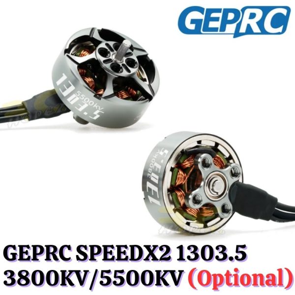 e8b0e8d77917922a3e251abcc8885a4a.jpeg GEPRC SPEEDX2 1303.5 3800KV 4-6S /5500KV 2-4S (For CineLog20) 1.5mm Shaft Brushless Motor for FPV Drone GR1303.5-3855