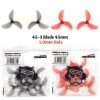 Gemfan 45-2 Blade / 45-3 Blade 45mm 1.0mm/1.5mm Hole (Optional) 4pair/8pcs Gem45