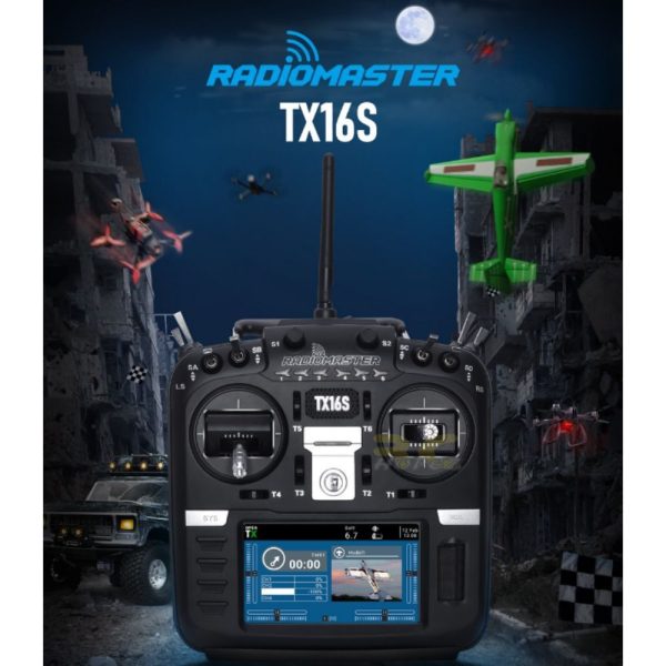 RadioMaster TX16S Hall Sensor Gimbals 2.4G 16CH Multi-protocol RF System OpenTX W/5000mah 7.4V Li-ion Battery TX16S-Hall