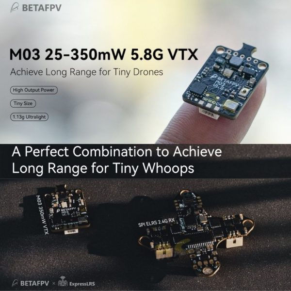 Betafpv M03 5.8G 25mW-350mW Switchable VTX For FPV Racing Drone Compatible With BETAFPV C01/C02/C03 Camera BT-M03