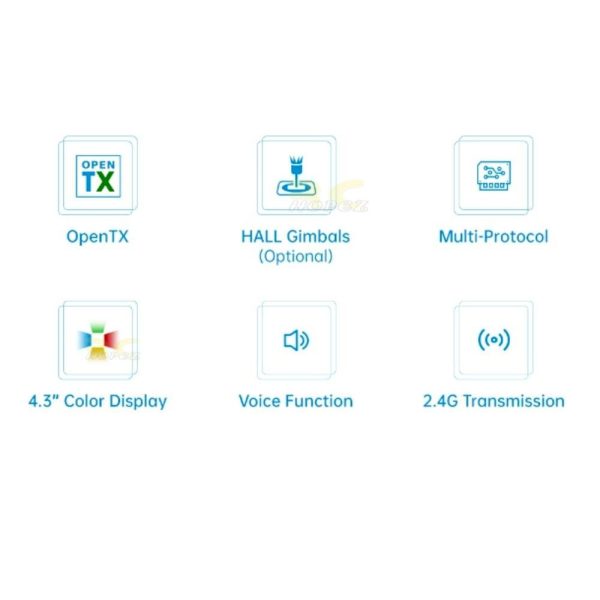 RadioMaster TX16S Hall Sensor Gimbals 2.4G 16CH Multi-protocol RF System OpenTX W/5000mah 7.4V Li-ion Battery TX16S-Hall