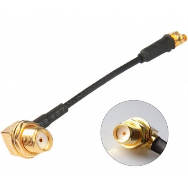 MMCX to SMA Female (L Shape) Antenna Extension Adapter Cable 85mm/118mm (Optional) MX051N