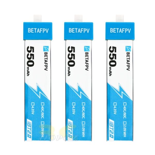 BETAFPV BT2.0 550mAh 1S 40C Battery with BT2.0 Connector BT550/40-1S