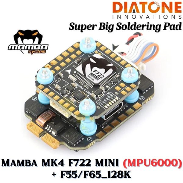 Diatone MAMBA (20×20) Mamba MK4 F722 MINI (MPU6000) + F55/F65_128K 3-6S Blheli_32 Dshot300/600/1200 Stack M-61156