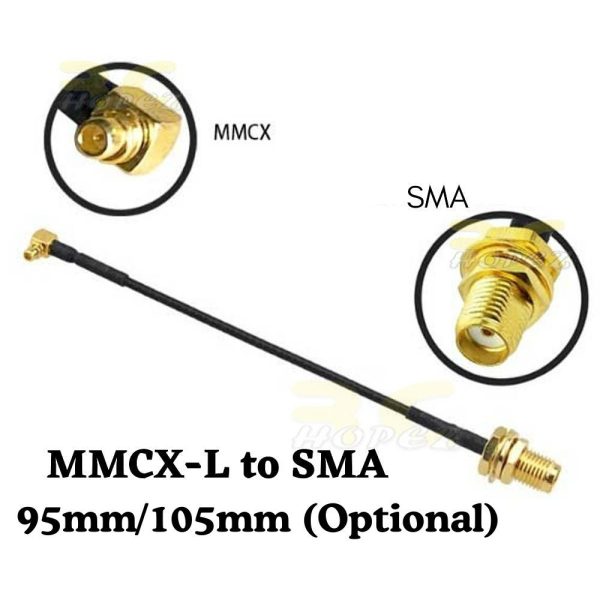 MMCX-L to SMA Female Antenna Extension Adapter Cable 95mm/105mm (Optional) ZX1002N