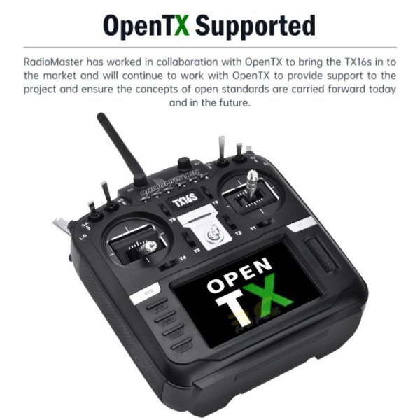 RadioMaster TX16S Hall Sensor Gimbals 2.4G 16CH Multi-protocol RF System OpenTX W/5000mah 7.4V Li-ion Battery TX16S-Hall