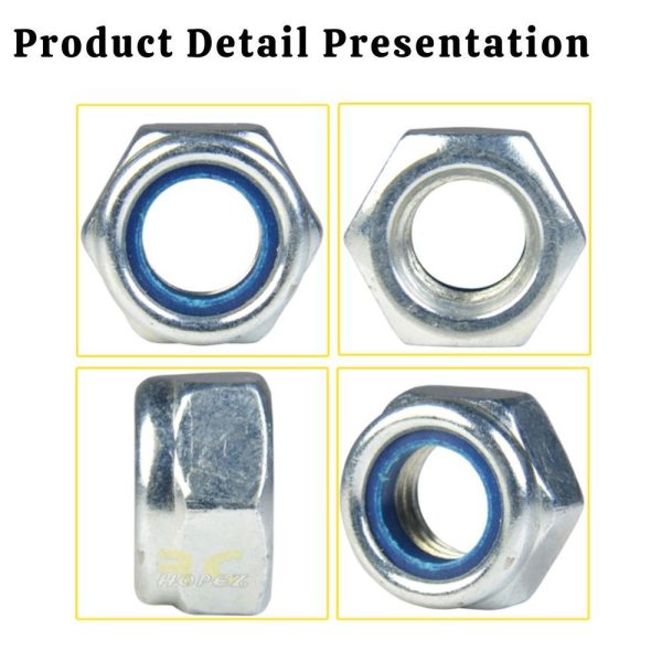 Nylon Lock Nut M2 M2.5 M3 M4 M5 304 Stainless Steel Hexagon  Locknut (2pcs/pack) SJLMN