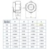 Nylon Lock Nut M2 M2.5 M3 M4 M5 304 Stainless Steel Hexagon  Locknut (2pcs/pack) SJLMN