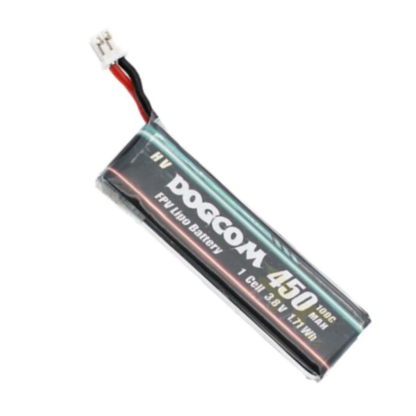 37e90a220a7830677ea00bdbfb789b2d.jpeg Dogcom 3.8V 450mAh 100C 1S Lipo Battery With PH2.0 Plug DCM450/100-1S