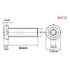 10.9 Level Mushroom Semicircular Head Hexagon Socket Screw M3mmX6/8/12/16mm (2pcs/pkt) IH-M3