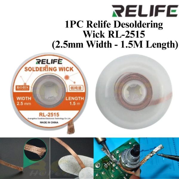 Relife RL-2515 Soldering Wick Desoldering Braid Welding Solder Remover For Welding Repair Solder Wick 1PC RL-2515