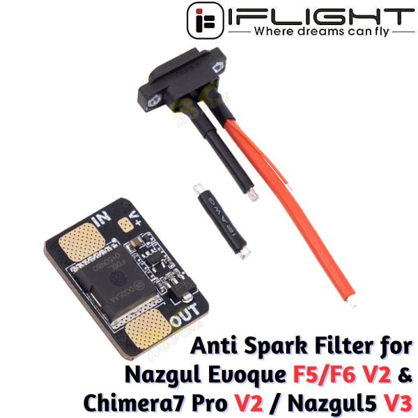 iFlight Anti Spark Filter for Nazgul Evoque F5/F6 V2/Chimera7 Pro V2 /Nazgul5 V3 with XT60E-M MX-Anti Spark