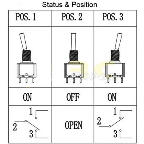 3 Position Toggle Switch Short for Universal Rc transmitter radio system (Short)