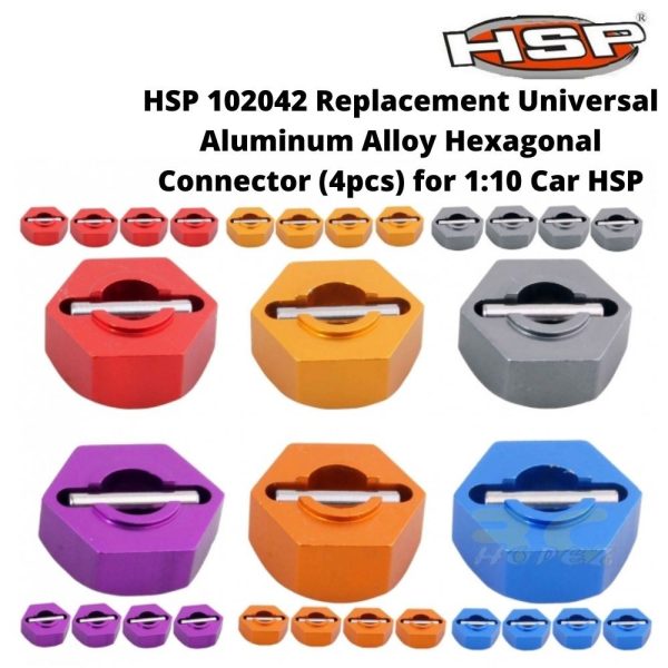 HSP 102042 Replacement Universal Aluminum Alloy Hexagonal Connector for 1:10 Car HSP 102042