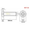 10.9 Level Mushroom Semicircular Head Hexagon Socket Screw M3mmX6/8/12/16mm (2pcs/pkt) IH-M3
