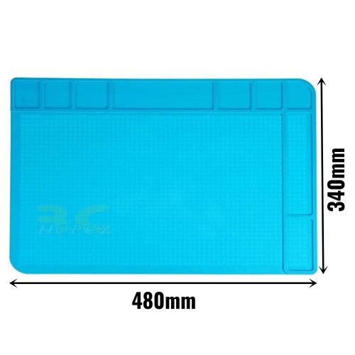 Silicone Pad 480×340mm Silicone Antistatic Mat Rubber Gasket Pad Insulation & High Temperature Resistant BG-480