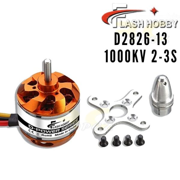 a94975b68ce62b0d01b957c9bdd20306.jpeg Flash Hobby D2826-13 1000KV 2-3S Brushless Motor
