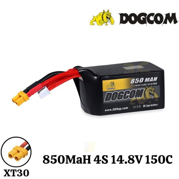 c6794ac4a29274fb7fd4f8a1188d3c86.jpeg Dogcom 14.8V 850mAh 150C 4S Lipo Battery With XT30 Plug DCM850/150-4S