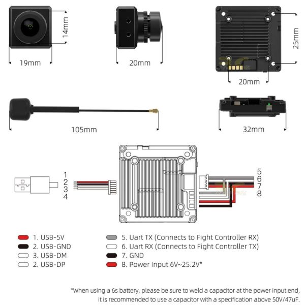 dfade7c075140c9dd50c4b097715efef.jpeg Caddx Walksnail Avatar HD V2 Camera / VTX V2 Kit 8G/32G WN-Avatar V2