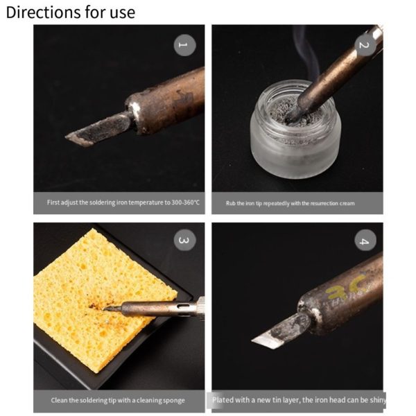 8g Electrical Soldering Iron Tip Refresher Solder Cream Clean Paste For Iron Tip Black Non-Stick Tin BG-Paste