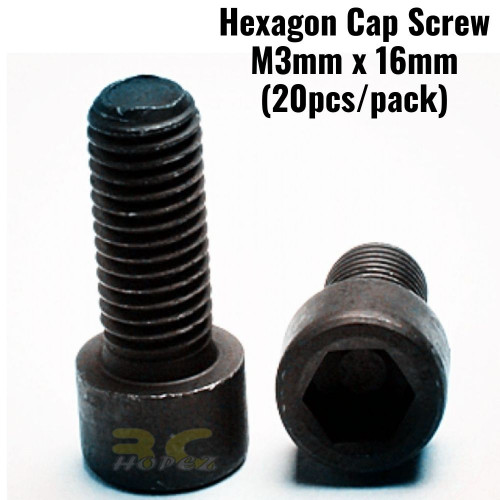 f8a7e0ff99b7ebf41981d3e56c775de4.jpeg Hexagon Cap Screw M3mm x 16mm (20pcs/pkt) CM316N