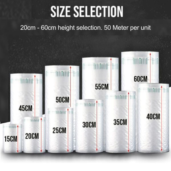 44511ccf488d8c5106d101f15df0e35b.jpeg Inflatable Air Column Air Bubble Wrap Tube Protective Packaging Wrap (20cm-60cm) x 50Meter HDL