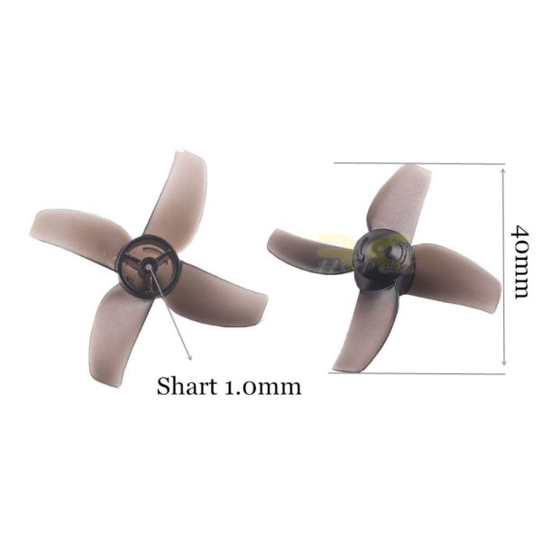 Happymodel Mobula7 40mm 4-Blade Propeller 1.0mm shaft (2cw 2ccw) 2 pairs XJ253N