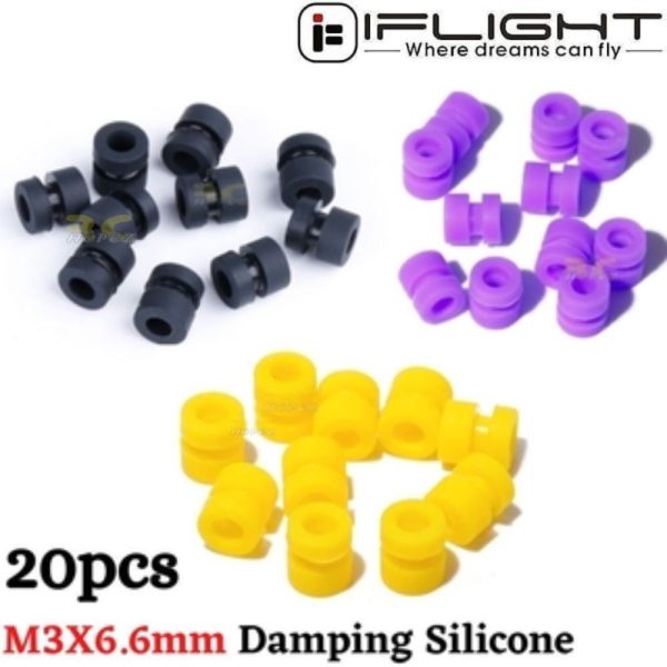 iFlight M3x6.6mm FC Damping Silicone Standoff 20 pcs/pack MX366