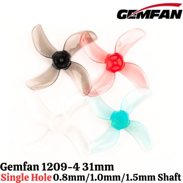 ca4979f194b22d9ae679ff8b720acebe.jpeg Gemfan 1209-4 31mm Single Hole 0.8mm/1.0mm/1.5mm Shaft Propeller (4 pairs/8pcs) Gem1209-4