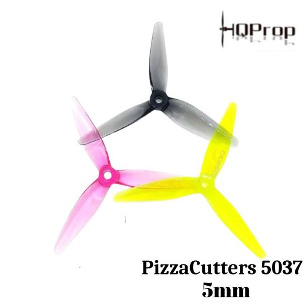 1dc3afb88b93a247014ac005b983ea9e.jpeg HQProp PizzaCutters 5037 5mm Hole (2CW+2CCW) 3-blade Propeller (2pair/4pcs) HQ5037