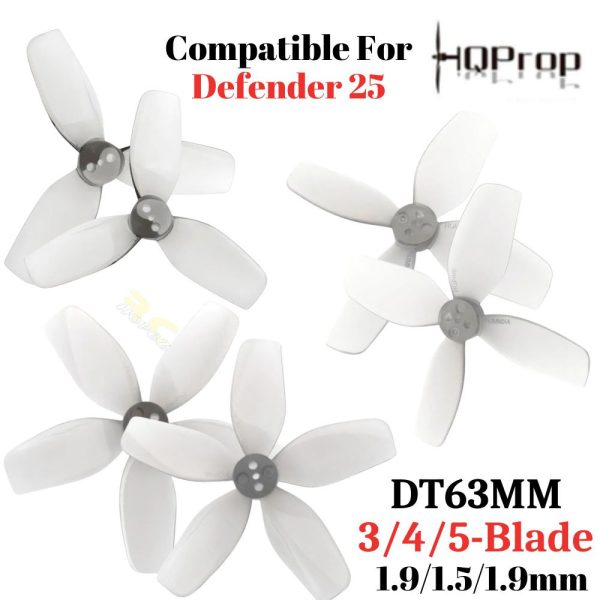 47fef52ea8632979d833e664f7023ee1.jpeg HQProp DT63 3/4/5-Blade(Option) 1.9×1.5×1.9mm Hole Compatible Defender 25/Cinelog25 V2 Propeller (2pair/4pcs) HQDT63