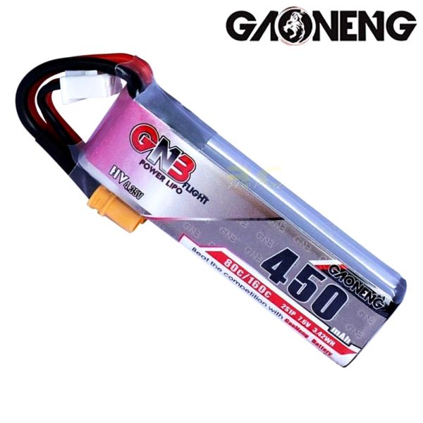 8f66460fa6b182af0488b32bbc5100e5.jpeg Gaoneng GNB HV 7.6V 450mAh 80C 2S Lipo Battery with XT30 Plug GNB450/80-2HL