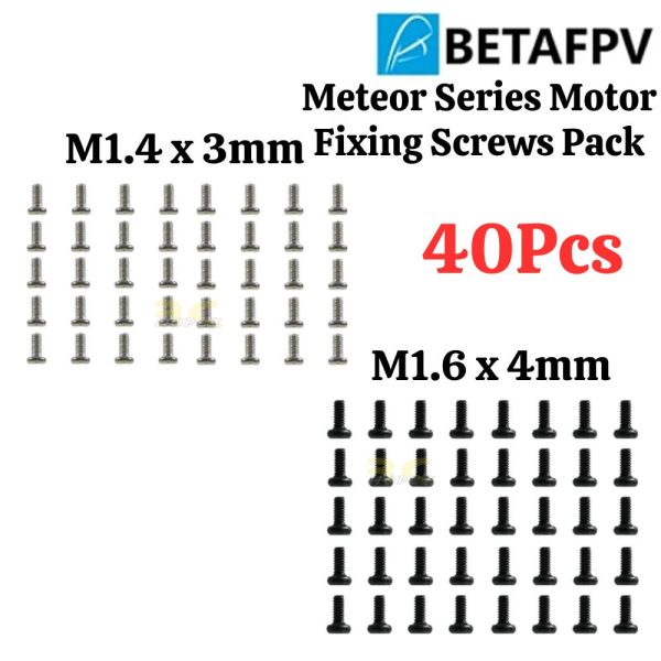 9e6cd5fd20873fb7a7c5b45deb487adc.jpeg BETAFPV M1.4x3mm / M1.6x4mm (Optional) Meteor Series Motor Fixing Screws Pack (40pcs/pack) BT-Screws