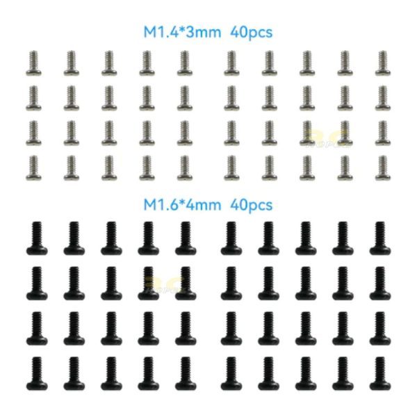 c5e1f69ba62856c28561946fb1f2baef.jpeg BETAFPV M1.4x3mm / M1.6x4mm (Optional) Meteor Series Motor Fixing Screws Pack (40pcs/pack) BT-Screws