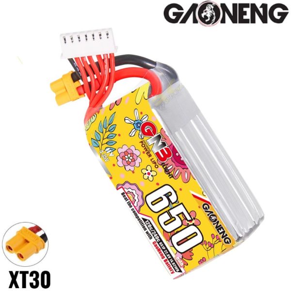 d371d673625574ec2cc168736cb24512.jpeg Gaoneng GNB 22.8HV 650mAh 120C 6S Lipo Battery with XT30 Plug GNB650/120-6S