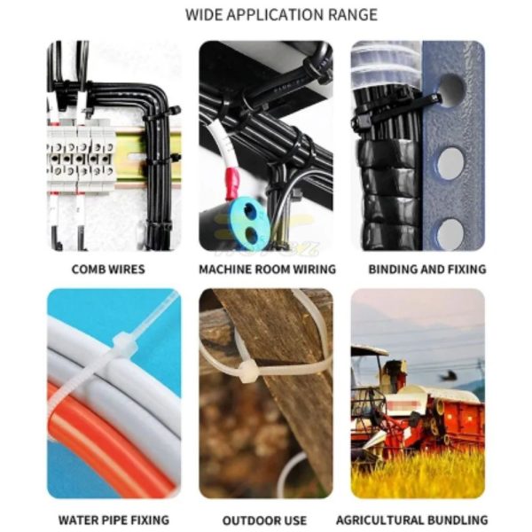 100Pcs/pkt Self-Locking Multi-Purpose Nylon Cable Tie 2.5mm x 100/150mm (Optional) CT-2.5mm